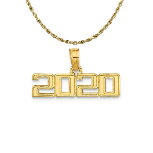 14k Yellow Gold 14k Horizontal 2020 Charm 